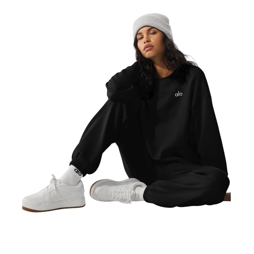 Alo Yoga Alo Recovery Mode Sneakers White Gum Sole Vegan Leather Low Top 10.5